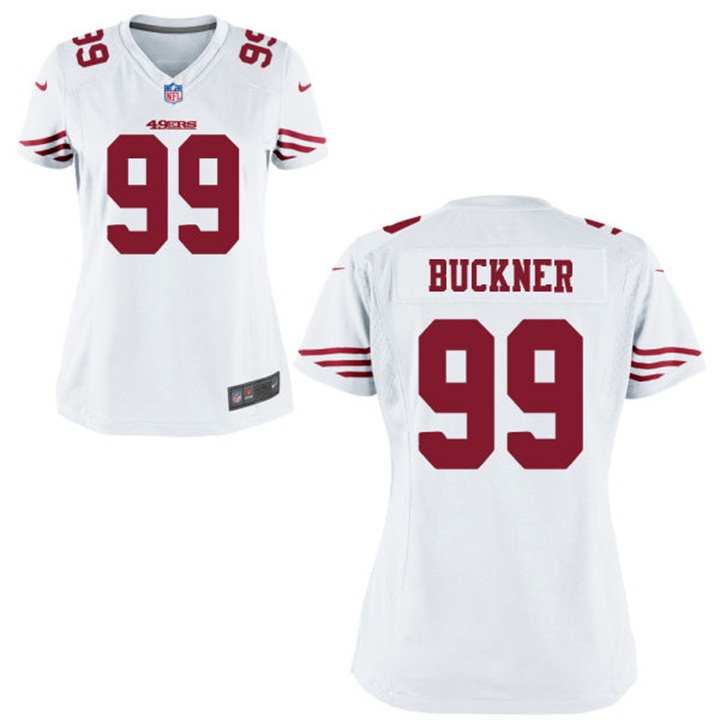 Womens San Francisco 49ers #99 Deforest Buckner White Game Jersey