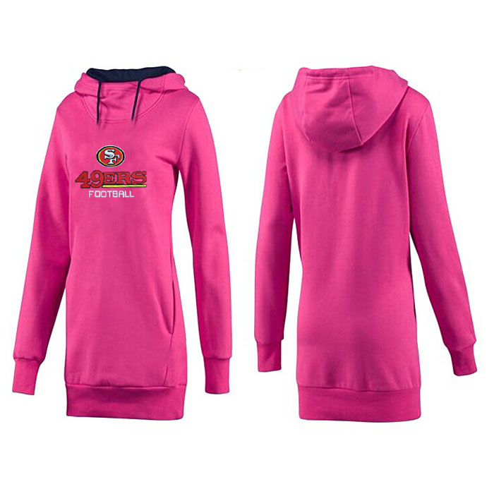 Women's San Francisco 49ers Pink Mother's Day Pull Long Pullover Hoodie