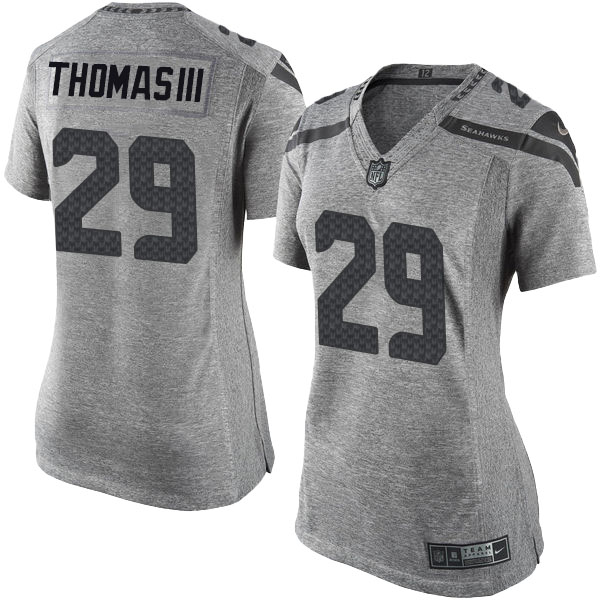 Women's Seattle Seahawks #29 Earl Thomas III Gridiron Gray Limited Jersey