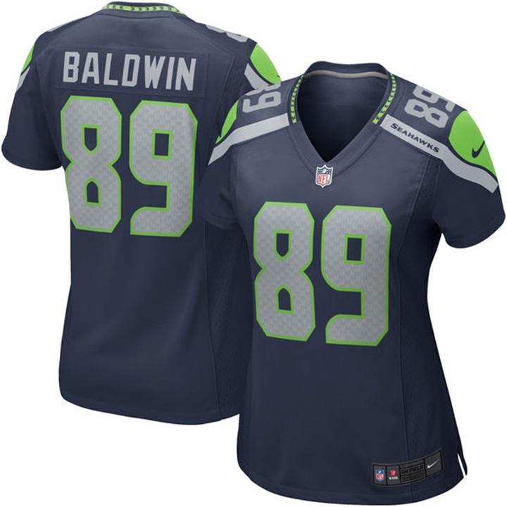 Womens Seattle Seahawks #89 Doug Baldwin Navy Blue Game Jersey