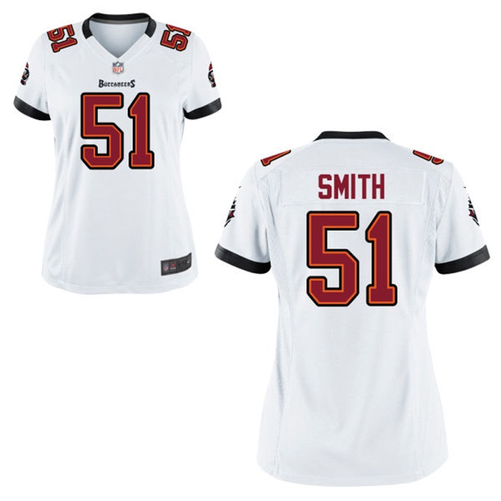 Womens Tampa Bay Buccaneers #51 Daryl Smith White Historic Logo Game Jersey