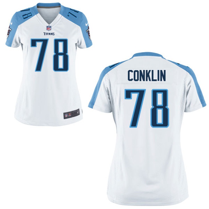 Womens Tennessee Titans #78 Jack Conklin White Game Jersey