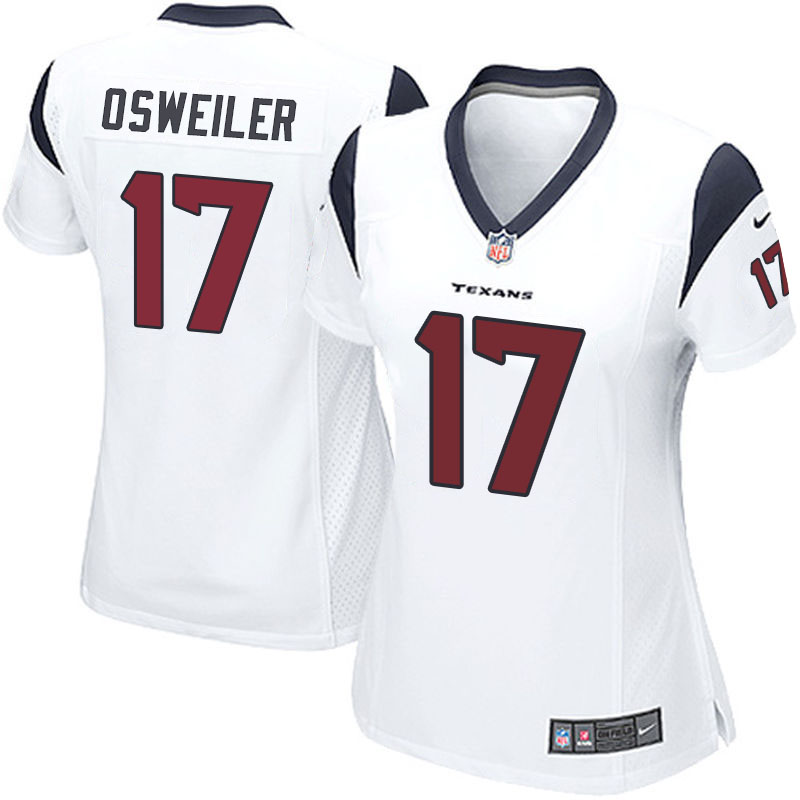 Women's Houston Texans #17 Brock Osweiler White Game Jersey