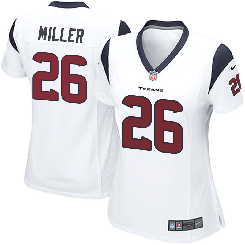 Women's Houston Texans #17 Lamar Miller White Game Jersey