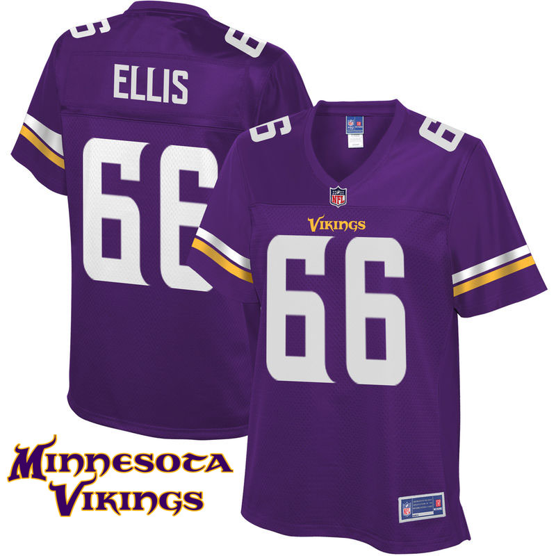 Womens Minnesota Vikings #66 Kenrick Ellis Purple Pro Line Player Jersey