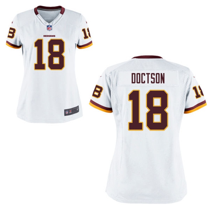 Womens Washington Redskins #18 Josh Doctson White Game Jersey