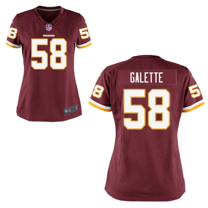 Womens Washington Redskins #58 Junior Galette Burgundy Game Jersey