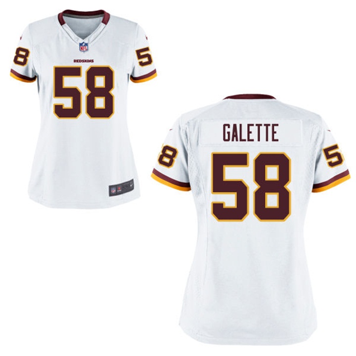 Womens Washington Redskins #58 Junior Galette White Game Jersey