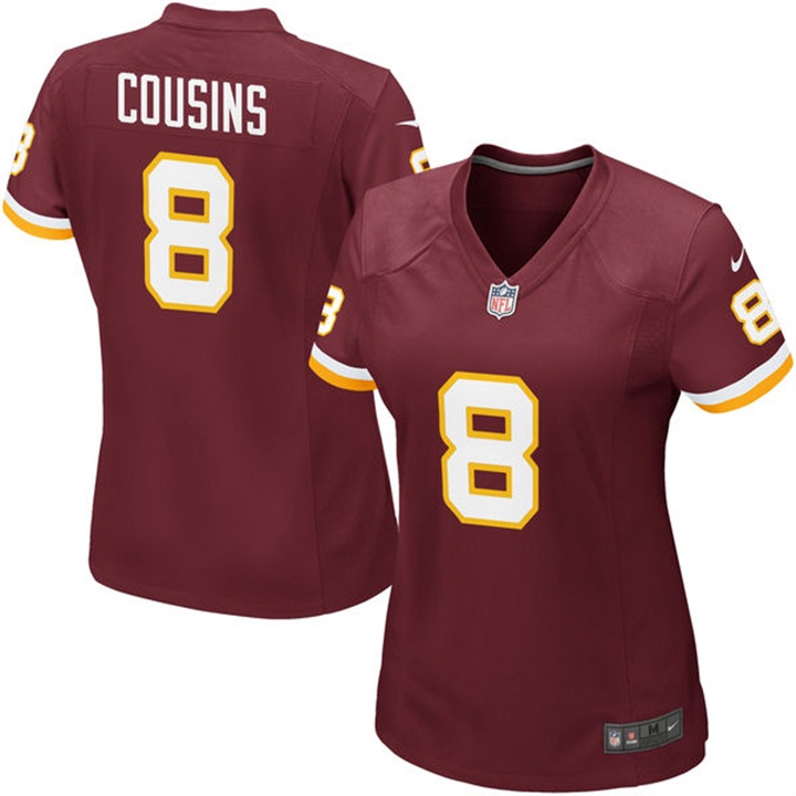 Womens Washington Redskins #8 Kirk Cousins Burgundy Game Jersey