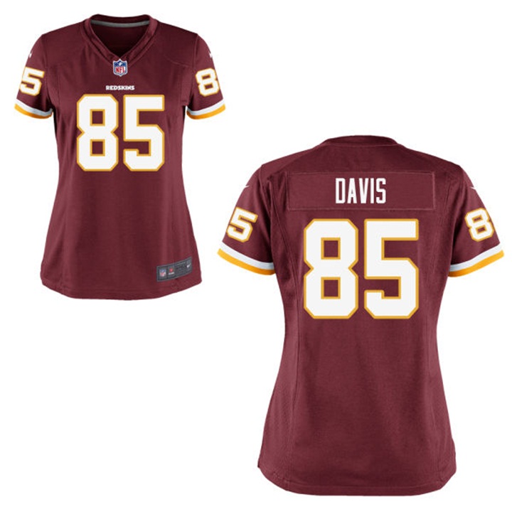 Womens Washington Redskins #85 Vernon Davis Burgundy Game Jersey