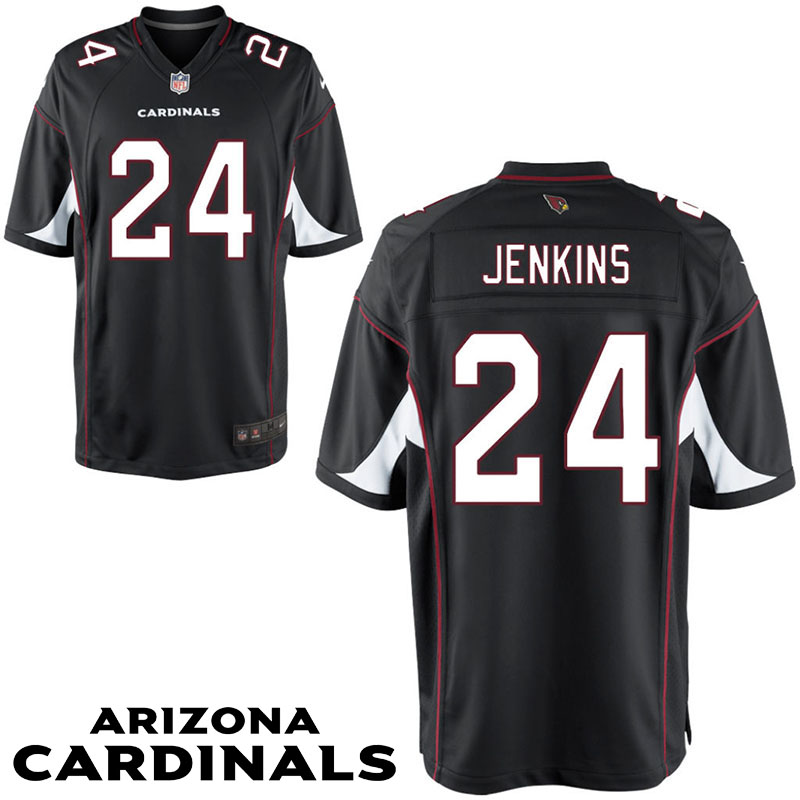 Youth Arizona Cardinals #24 Mike Jenkins Black Game Jersey