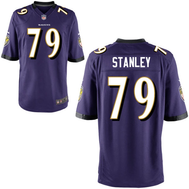 Youth Baltimore Ravens #79 Ronnie Stanley Purple Game Jersey