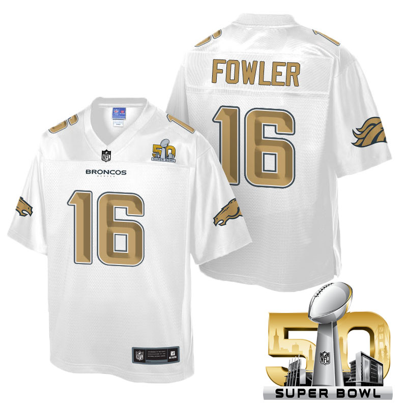 Youth Denver Broncos #16 Bennie Fowler White 2016 Super Bowl 50 Pro Line Fashion Jersey