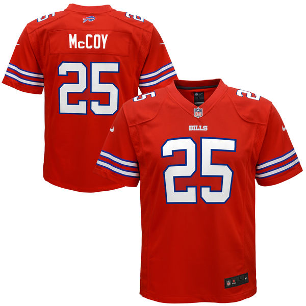 Youth Buffalo Bills #25 LeSean McCoy Red Color Rush Game Jersey