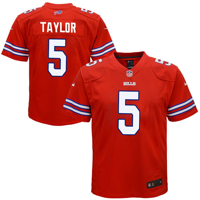 Youth Buffalo Bills #5 Tyrod Taylor Red Color Rush Game Jersey