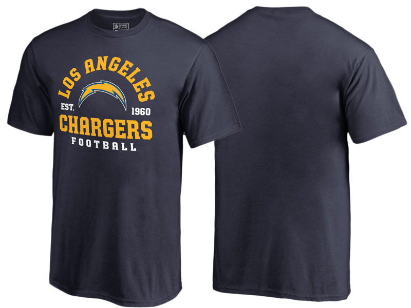 Youth Los Angeles Chargers Navy Full Back T-Shirt