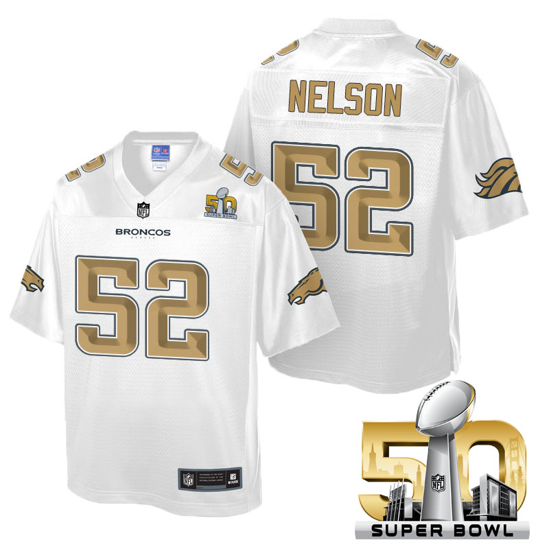 Youth Denver Broncos #52 Corey Nelson White 2016 Super Bowl 50 Pro Line Fashion Jersey