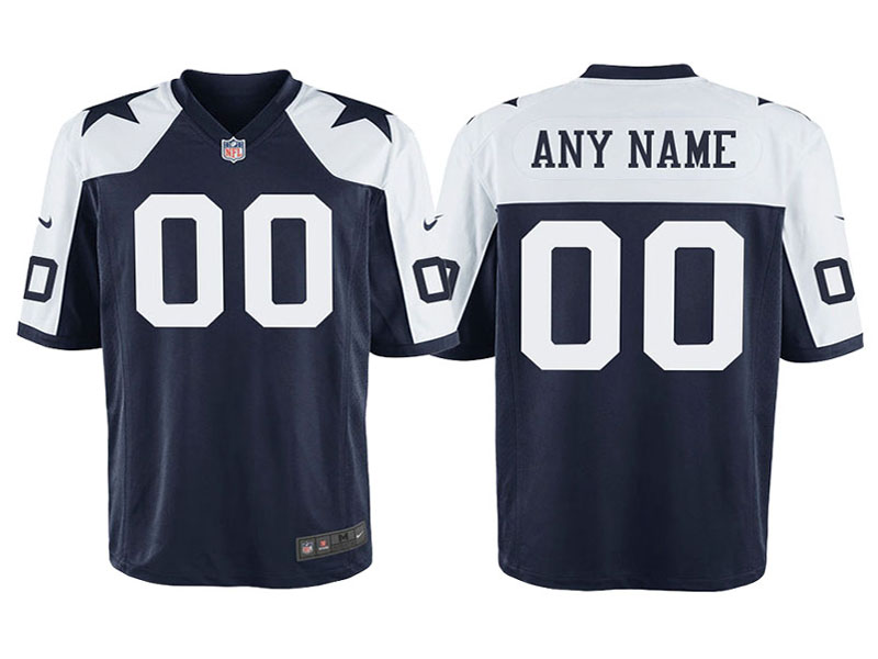 Youth Dallas Cowboys Navy Custom Throwback Game Jersey