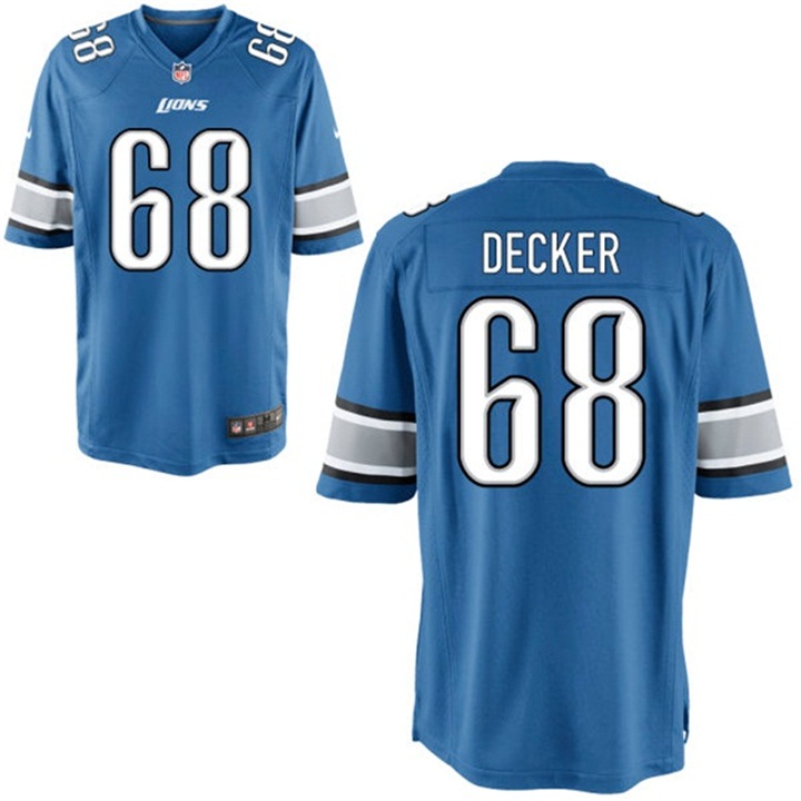 Youth Detroit Lions #68 Taylor Decker Light Blue Game Jersey