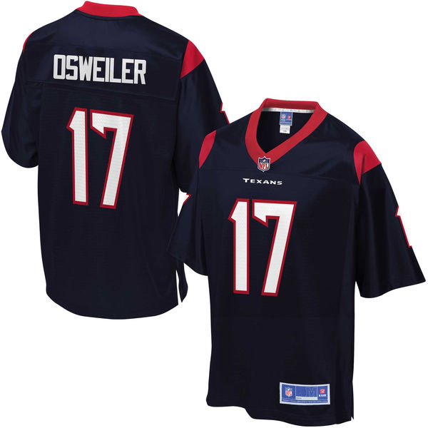 Youth Houston Texans #17 Brock Osweiler Pro Line Navy Team Color Jersey