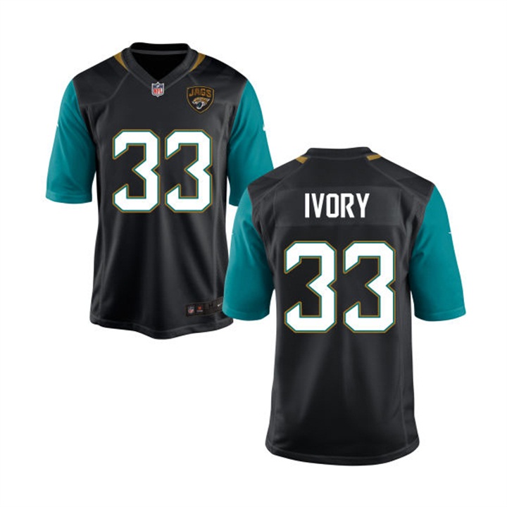 Youth Jacksonville Jaguars #33 Chris Ivory Black Game Jersey