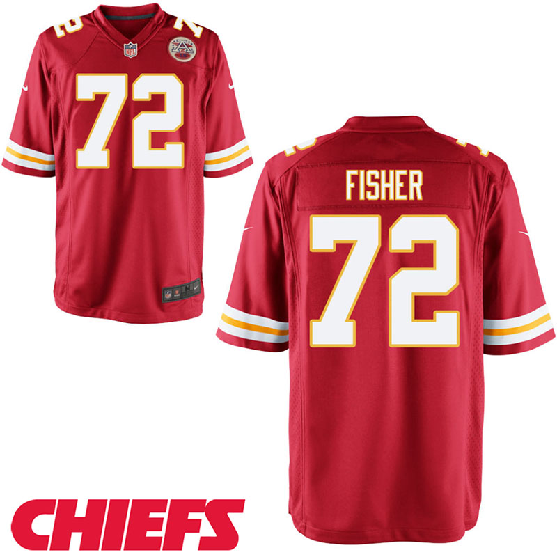 Youth Kansas City Chiefs #72 Eric Fisher Red Game Jersey