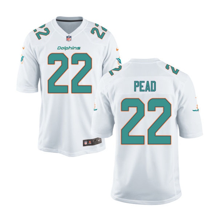 Youth Miami Dolphins #22 Isaiah Pead White Game Jersey