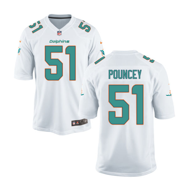 Youth Miami Dolphins #51 Mike Pouncey White Game Jersey