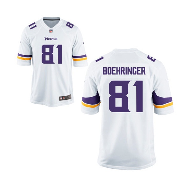 Youth 2016 New Season Minnesota Vikings #81 Moritz Boehringer White Game Jersey