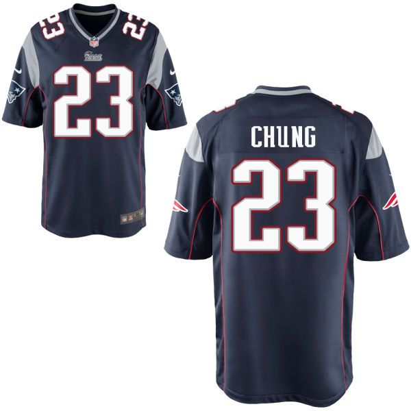 Youth New England Patriots #23 Patrick Chung Navy Game Jersey