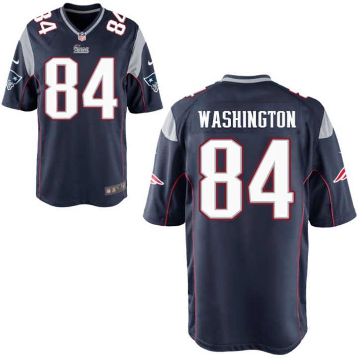 Youth New England Patriots #84 Nate Washington Navy Blue Game Jersey