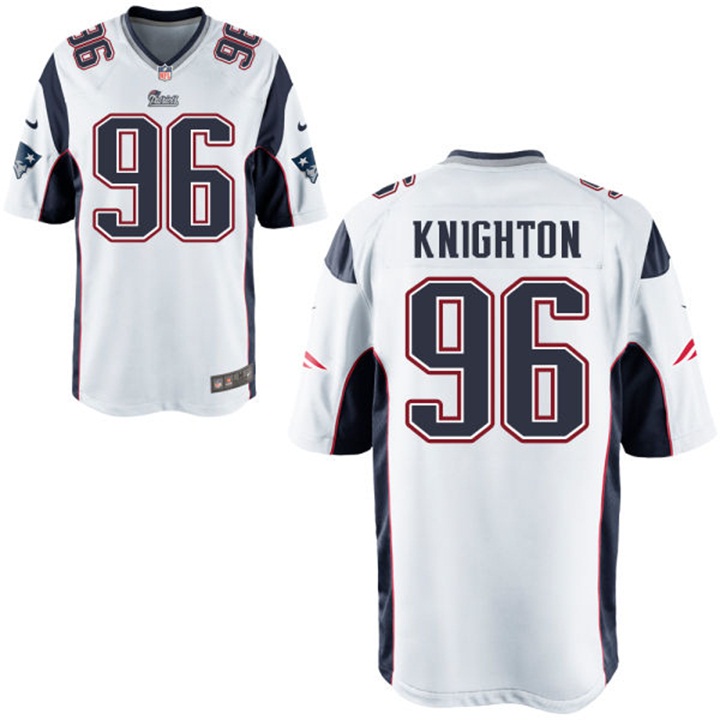 Youth New England Patriots #96 Terrance Knighton White Game Jersey