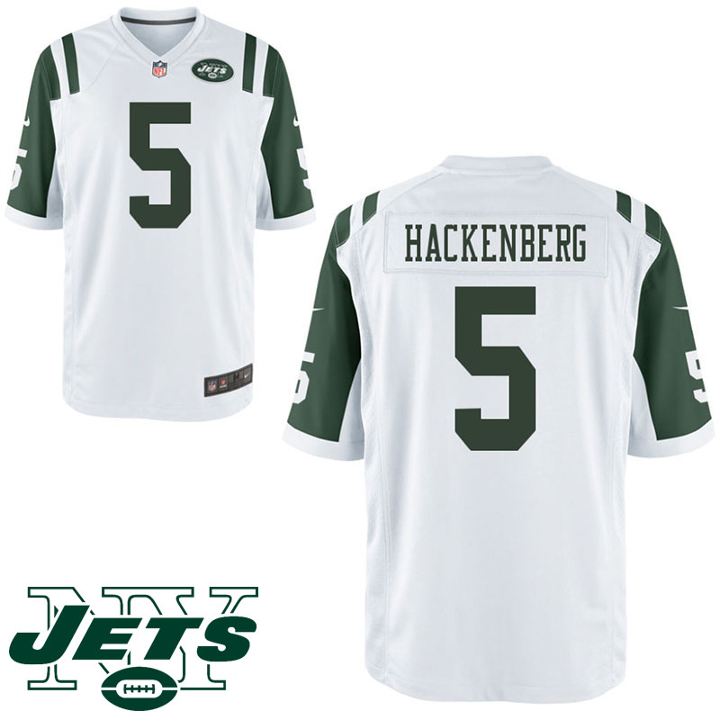 New York Jets #5 Youth Christian Hackenberg White Game Jersey