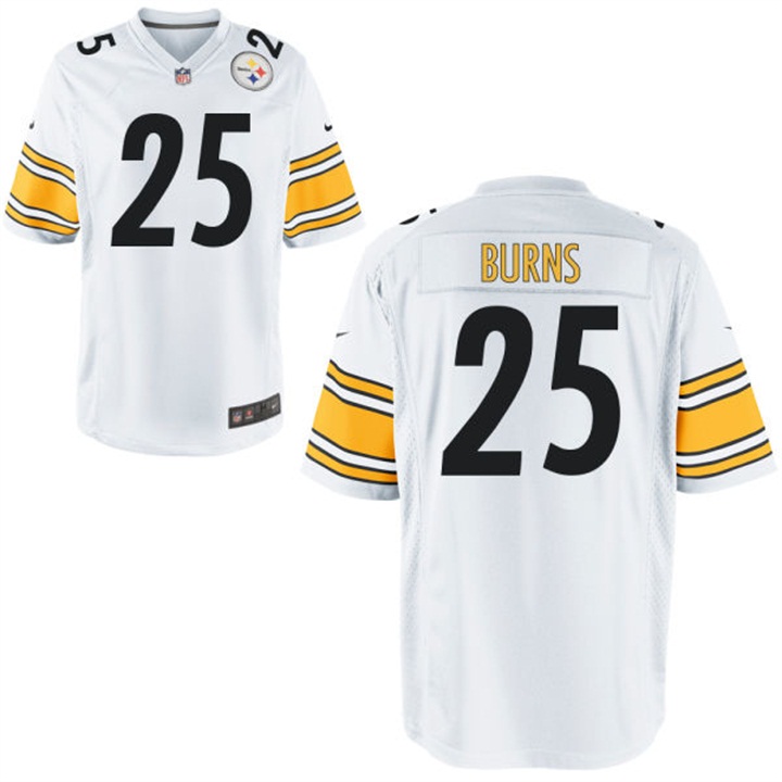 Youth Pittsburgh Steelers #25 Artie Burns White Game Jersey