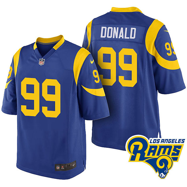 Youth Los Angeles Rams #99 Aaron Donald Blue Throwback Game Jersey