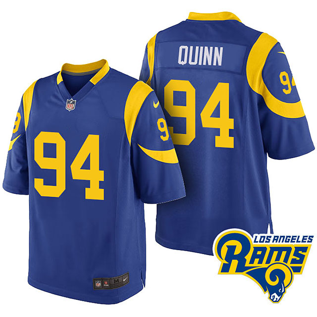 Youth Los Angeles Rams #94 Robert Quinn Blue Throwback Game Jersey