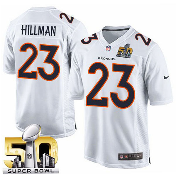 Youth Denver Broncos #23 Ronnie Hillman White Super Bowl 50 Game Event Jersey