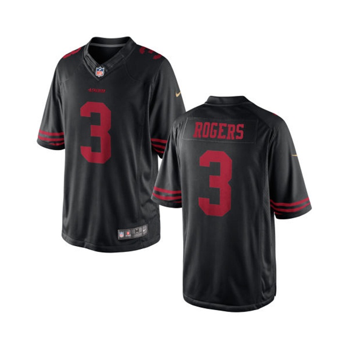 Youth San Francisco 49ers #3 Eric Rogers Black Game Jersey