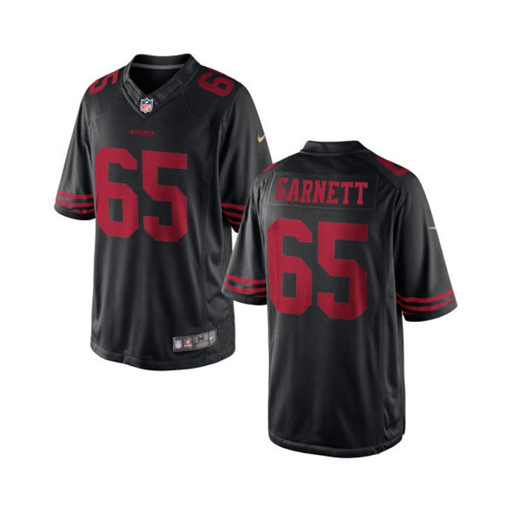 Youth San Francisco 49ers #65 Joshua Garnett Black Game Jersey