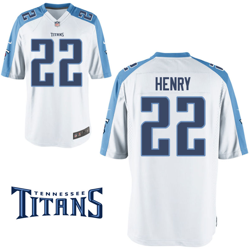 Youth Tennessee Titans #22 Derrick Henry White Game Jersey