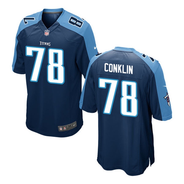 Youth Tennessee Titans #78 Jack Conklin Navy Game Jersey