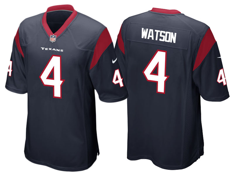 Youth Houston Texans Deshaun Watson Navy 2017 Draft Pick Game Jersey