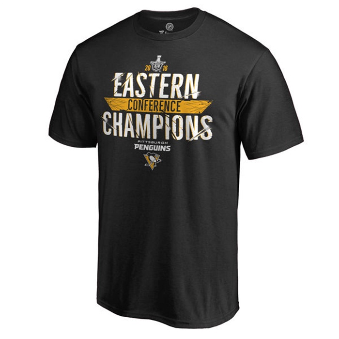 2016 Eastern Conference Champions Pittsburgh Penguins Breakaway Black T-Shirt