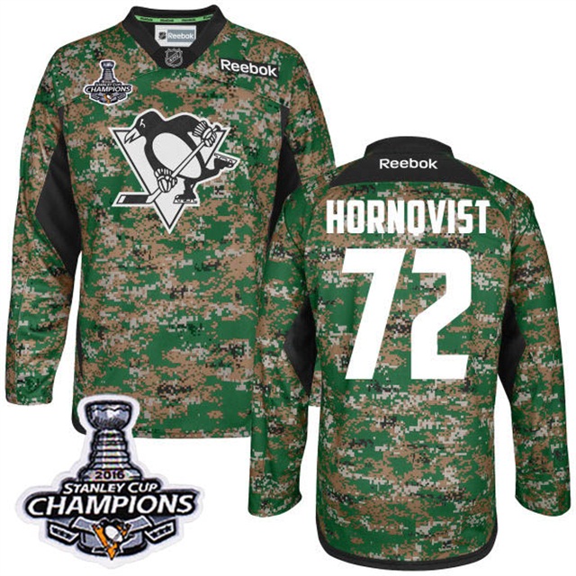 Penguins #72 Patric Hornqvist 2016 Stanley Cup Champions Digital Camo Veteran's Day Practice Jersey