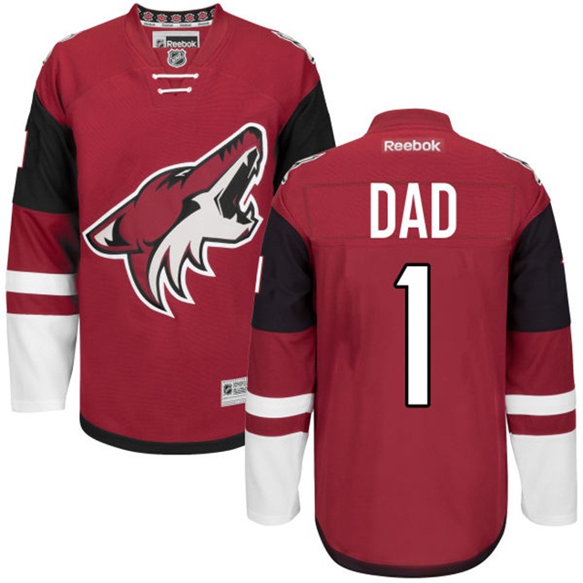 Gift for Dad Arizona Coyotes Garnet Number One Dad Jersey