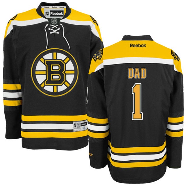 Gift for Dad Boston Bruins Black Number One Dad Jersey