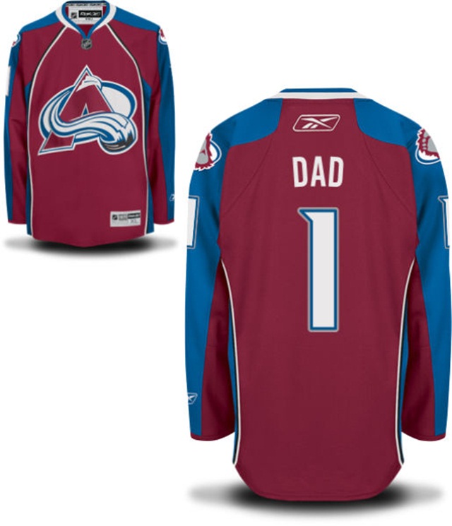 Gift for Dad Colorado Avalanche Maroon Number One Dad Jersey