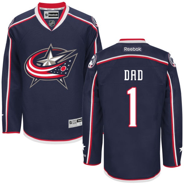 Gift for Dad Columbus Blue Jackets Navy Number One Dad Jersey