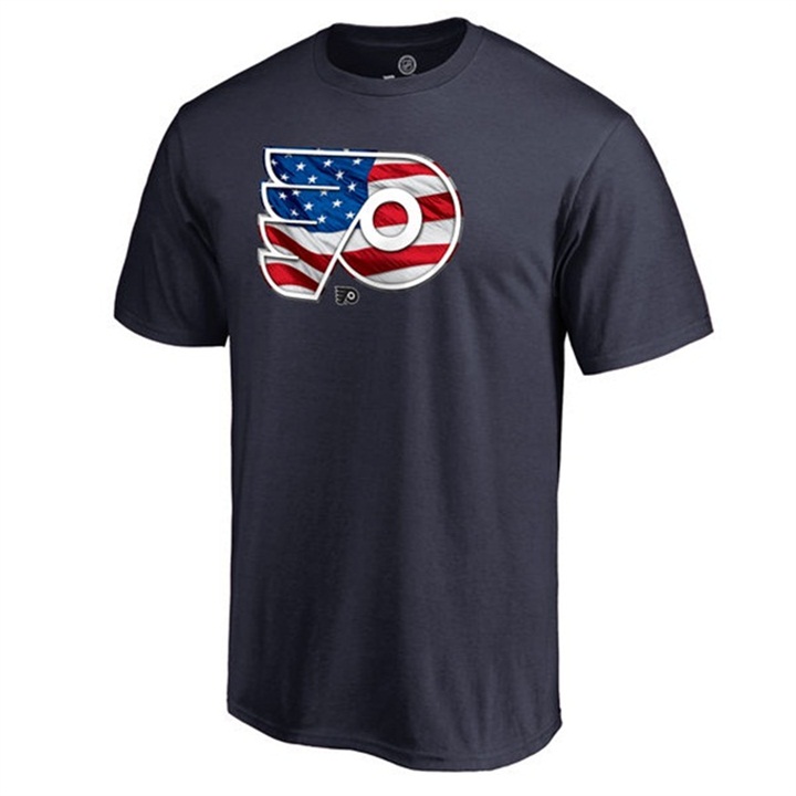 Philadelphia Flyers Banner Wave Navy T-Shirt