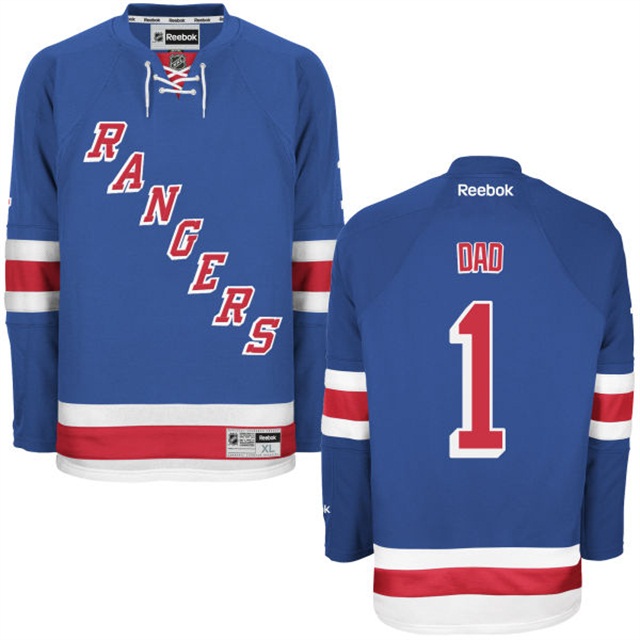 Gift for Dad New York Rangers Royal Blue Number One Dad Jersey